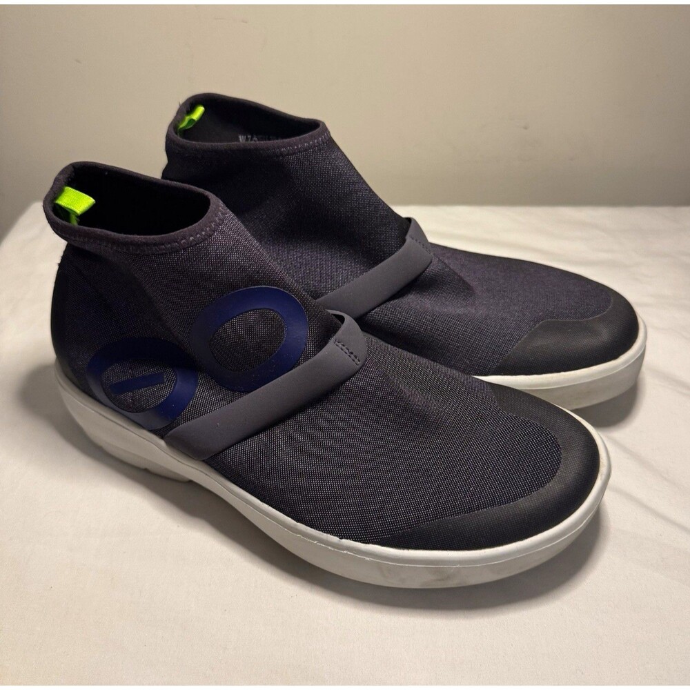 OOFOS Oomg eeZee Women's Slip-On Sneakers Black Fabric Comfort W7.5 EU38.5